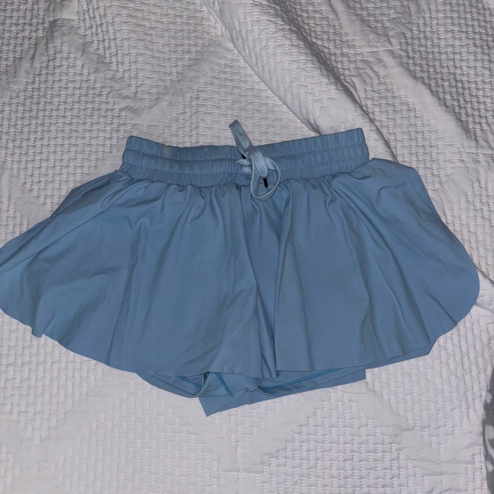 Blue Athletic Shorts with spanks under